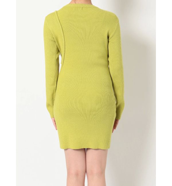 EVRIS「サイドオープンニットミニワンピース」|ワンピース|