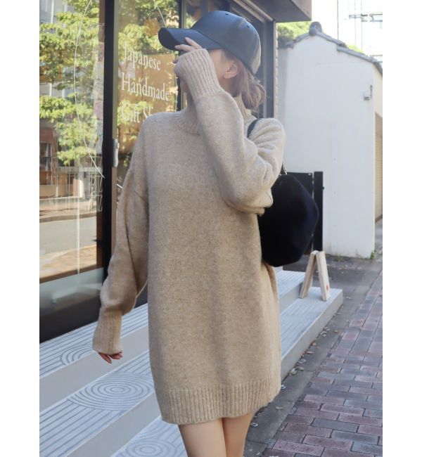 EVRIS「ハイネックルーズニットワンピース」|ワンピース|