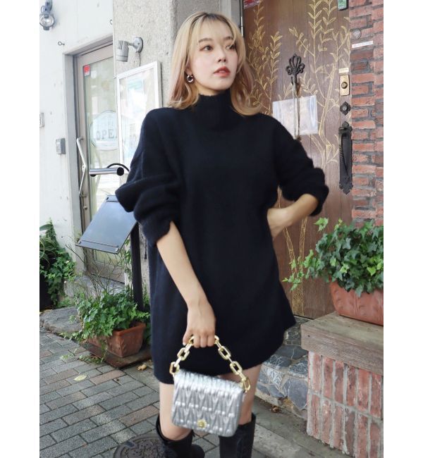 EVRIS「ハイネックルーズニットワンピース」|ワンピース|