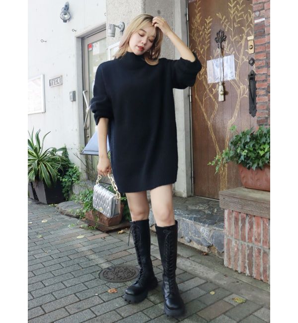 EVRIS「ハイネックルーズニットワンピース」|ワンピース|