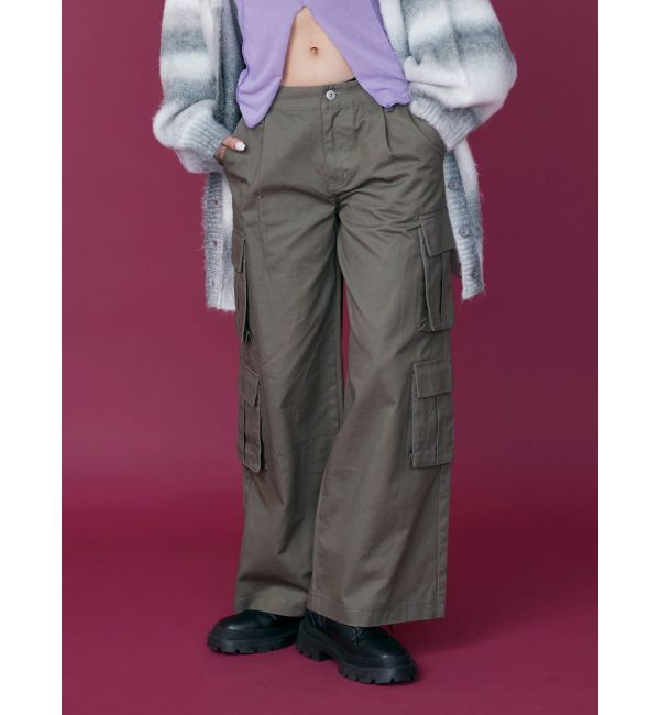 EVRIS「ローウエストカーゴポケットボリュームワイドパンツ」|その他|