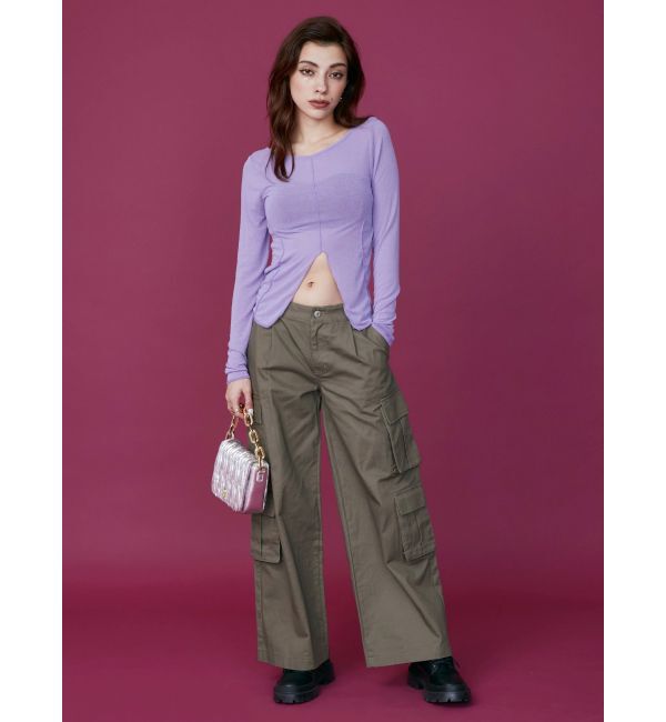 EVRIS「ローウエストカーゴポケットボリュームワイドパンツ」|その他|