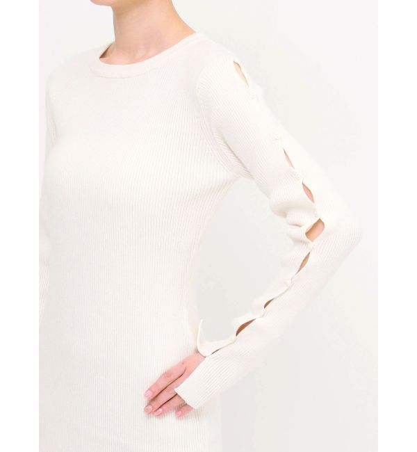 EVRIS「アームカッティングニットミニワンピース」|ワンピース|