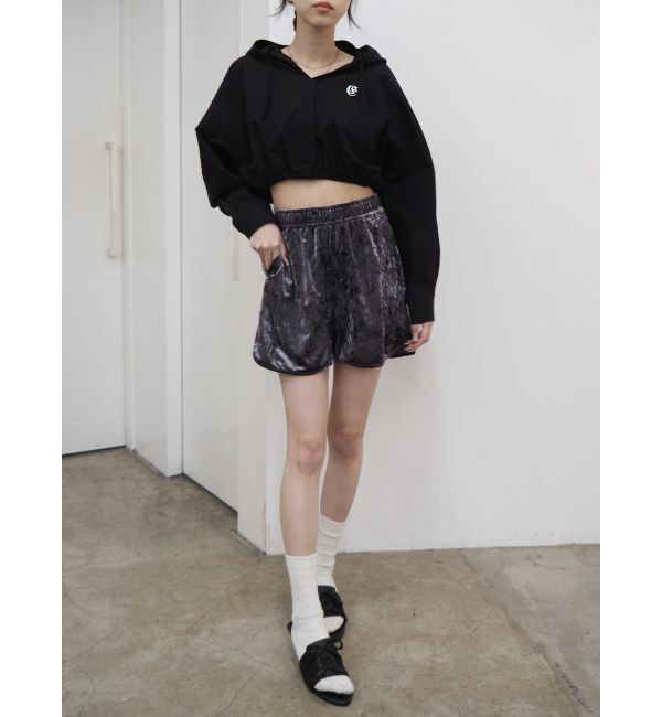 EVRIS「ワンポイントフードデザインクロップドシャツ」|シャツ・ブラウス|