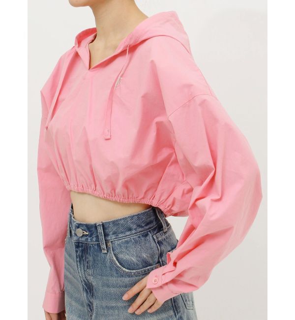 EVRIS「ワンポイントフードデザインクロップドシャツ」|シャツ・ブラウス|