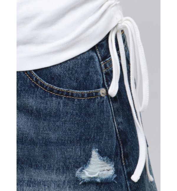 EVRIS「サイドドロストワンポイントショートトップス」|Tシャツ・カットソー|