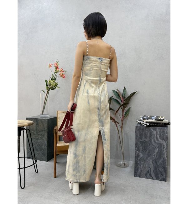 EVRIS「デニムベアロングワンピース」|ワンピース|