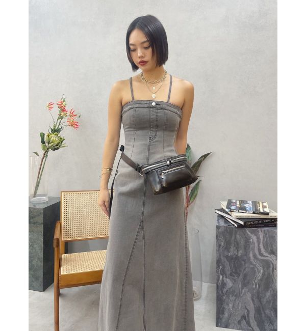 EVRIS「デニムベアロングワンピース」|ワンピース|