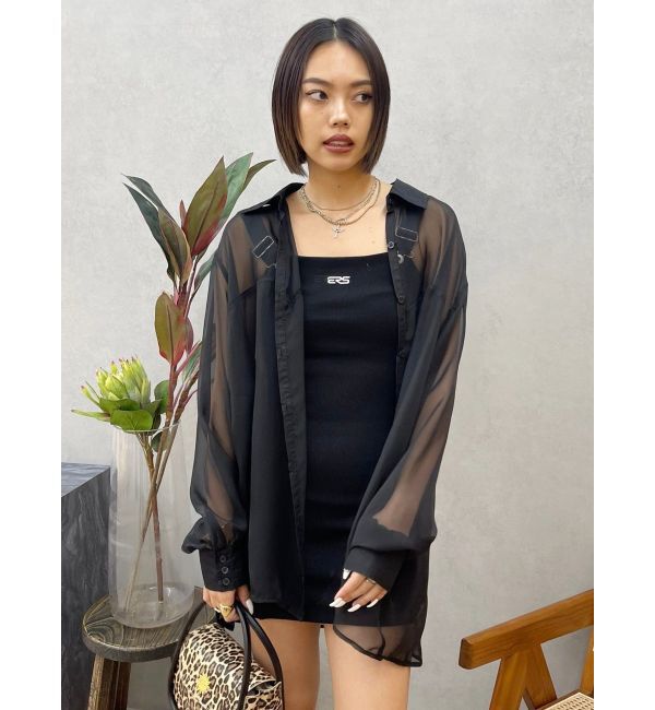 EVRIS「シアーオーバーサイズシャツ」|シャツ・ブラウス|