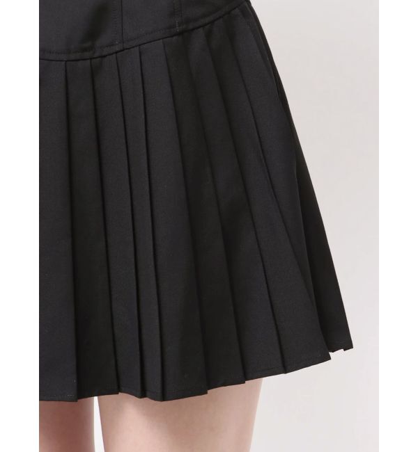 EVRIS「ショルダーリボンプリーツミニワンピース」|ワンピース|