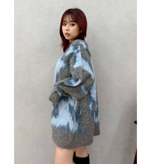 EVRIS「アニマルシャギーオーバーサイズニットトップス」|ニット・セーター|