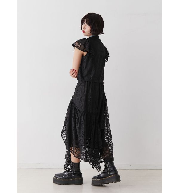 jouetie「ショルダーフリルレースチャイナブラウス」|シャツ・ブラウス|