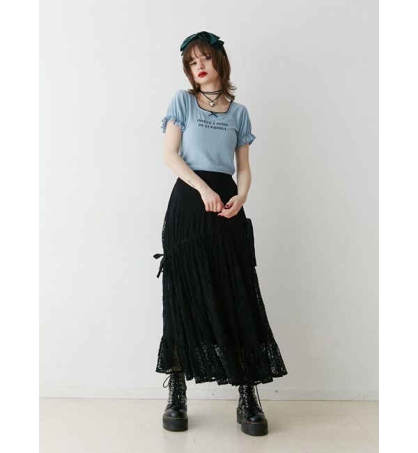 jouetie「レースアシメリボンフレアスカート」|スカート|