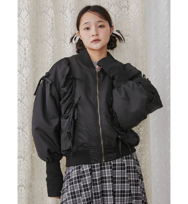merry jenny「ribbon ribbon MA-1」|ミリタリージャケット|