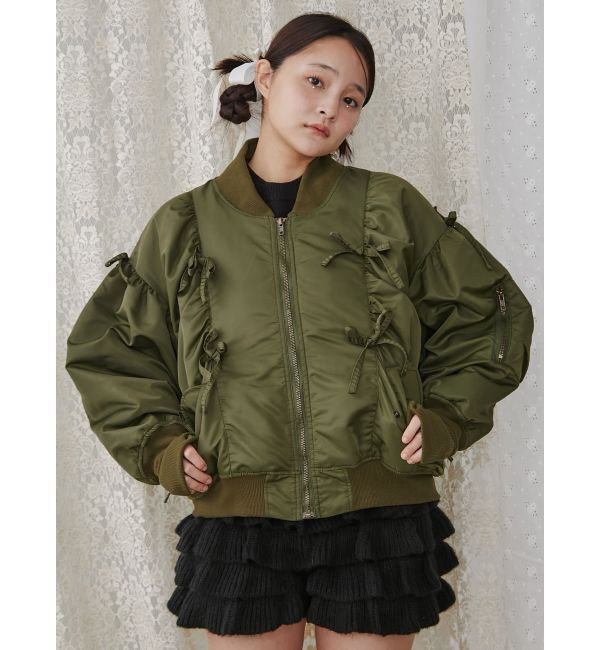 merry jenny「ribbon ribbon MA-1」|ミリタリージャケット|