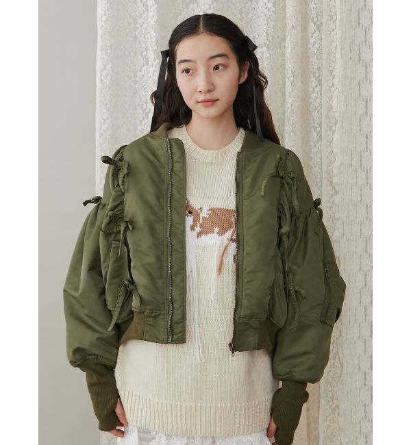 merry jenny「ribbon ribbon MA-1」|ミリタリージャケット|