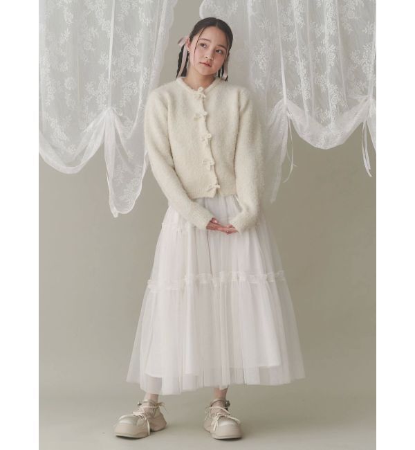 merry jenny「ブークレリボンニットカーディガン」|カーディガン|