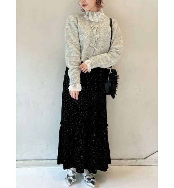 merry jenny「ブークレリボンニットカーディガン」|カーディガン|