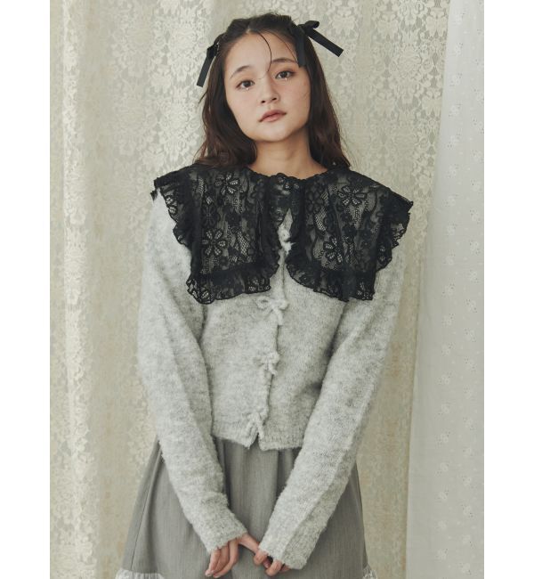 merry jenny「ブークレリボンニットカーディガン」|カーディガン|