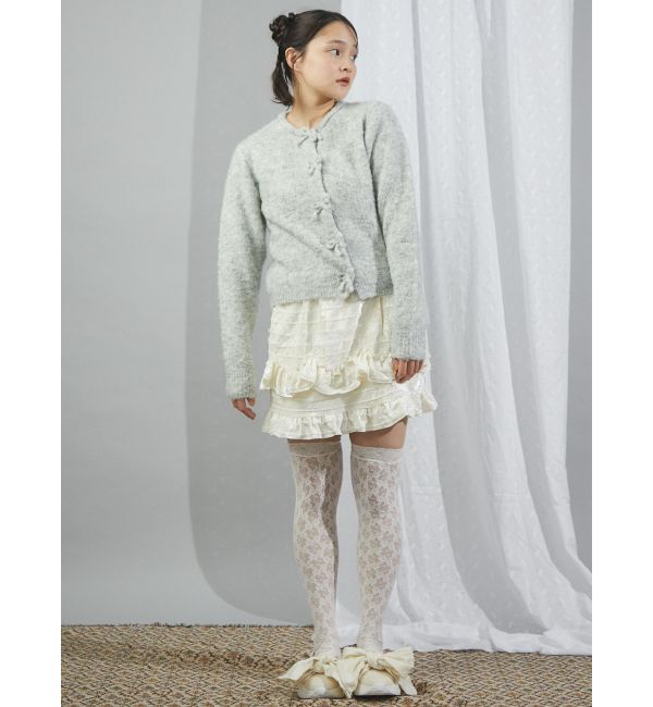 merry jenny「ブークレリボンニットカーディガン」|カーディガン|