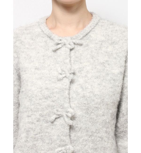 merry jenny「ブークレリボンニットカーディガン」|カーディガン|