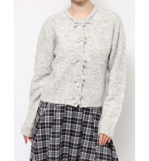 merry jenny「ブークレリボンニットカーディガン」|カーディガン|