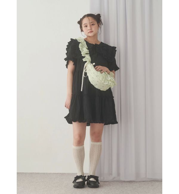 merry jenny「くるくるフリルカラーミニワンピース」|ワンピース|