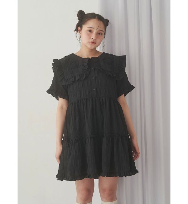 merry jenny「くるくるフリルカラーミニワンピース」|ワンピース|