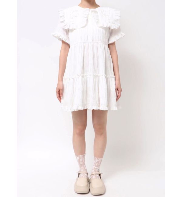 merry jenny「くるくるフリルカラーミニワンピース」|ワンピース|