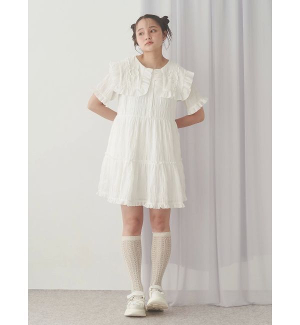 merry jenny「くるくるフリルカラーミニワンピース」|ワンピース|