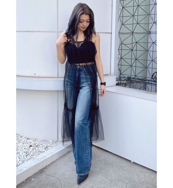 GYDA「ハイウエスト HIGH-END WIDEデニムパンツ」|デニム|