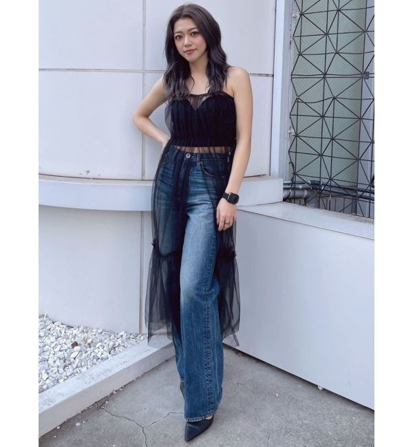 GYDA「ハイウエスト HIGH-END WIDEデニムパンツ」|デニム|