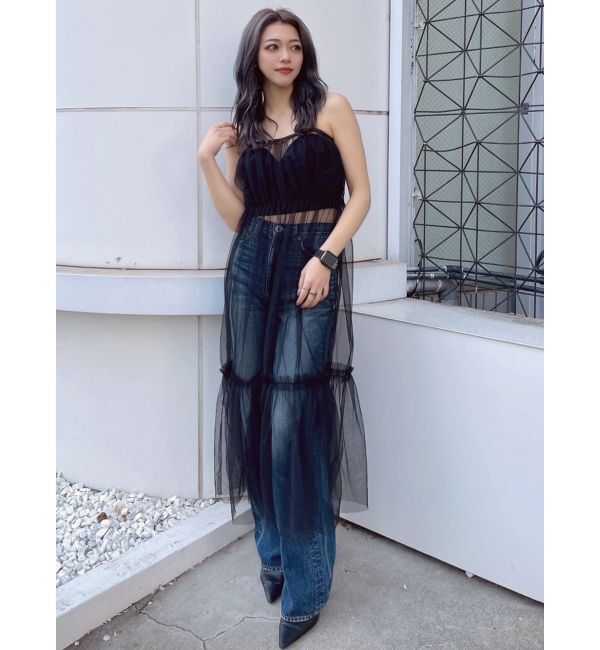 GYDA「ハイウエスト HIGH-END WIDEデニムパンツ」|デニム|