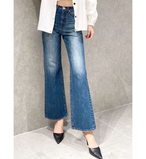GYDA「ハイウエスト HIGH-END WIDEデニムパンツ」|デニム|インディゴ