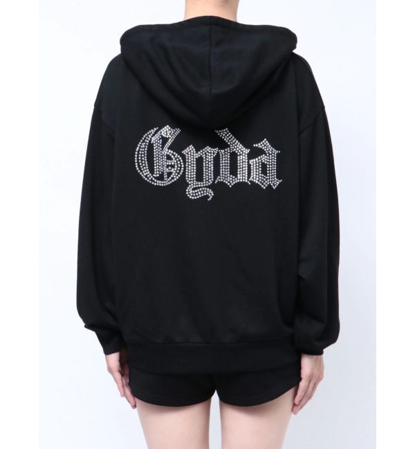 GYDA「BACK GYDAラインストーンラメパーカー」|カーディガン|