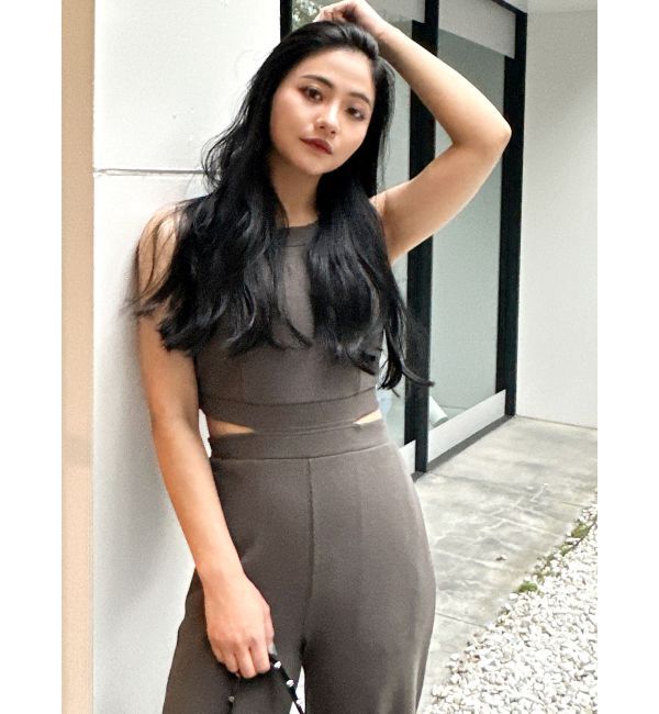 GYDA「バックZIPテレコロンパース」|オールインワン|