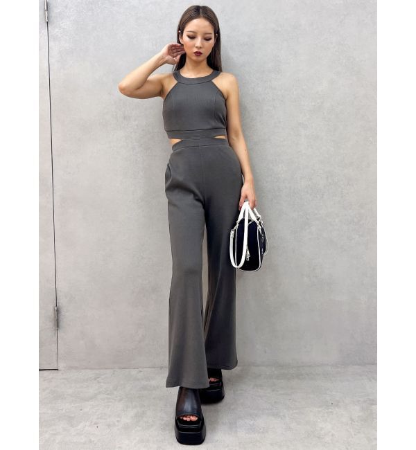 GYDA「バックZIPテレコロンパース」|オールインワン|