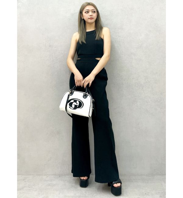 GYDA「バックZIPテレコロンパース」|オールインワン|