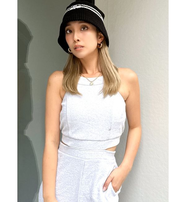 GYDA「バックZIPテレコロンパース」|オールインワン|