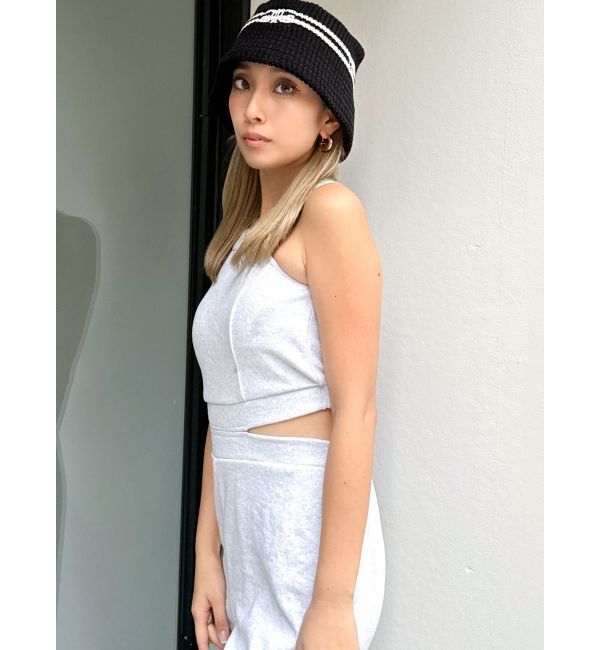 GYDA「バックZIPテレコロンパース」|オールインワン|