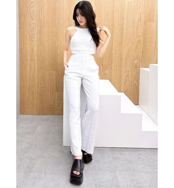 GYDA「バックZIPテレコロンパース」|オールインワン|