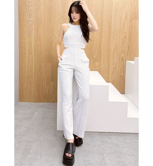 GYDA「バックZIPテレコロンパース」|オールインワン|