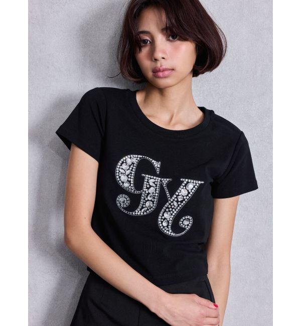 GYDA「GY bijou Tシャツ」|Tシャツ・カットソー|ブラック
