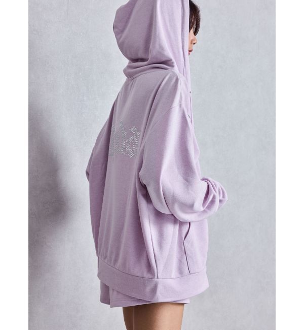 GYDA「BACK GYDAラインストーンラメパーカー」|カーディガン|