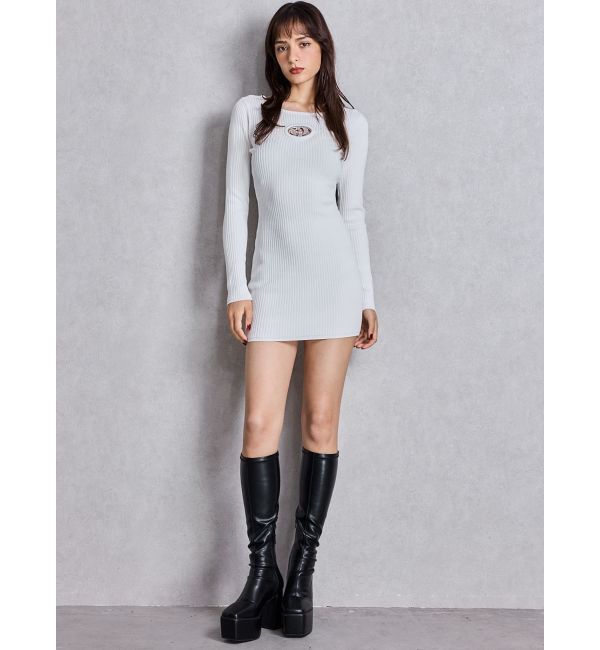 GYDA「GD bijou MOLDニットワンピース」|ワンピース|