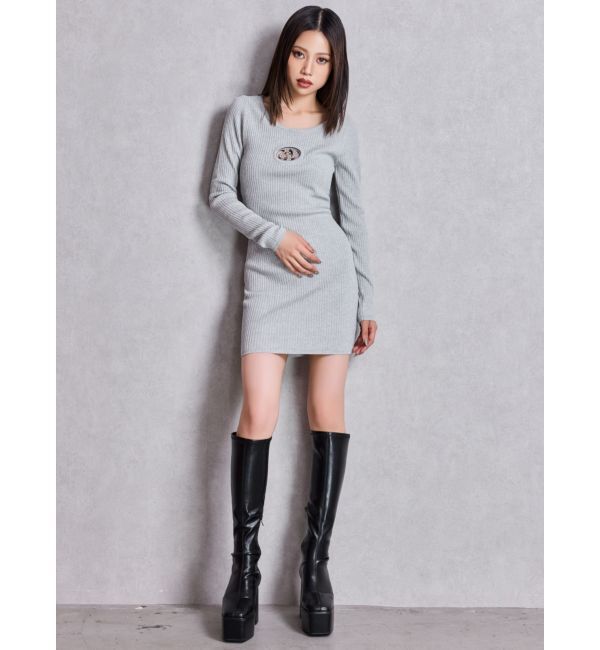 GYDA「GD bijou MOLDニットワンピース」|ワンピース|