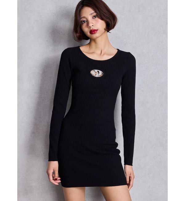 GYDA「GD bijou MOLDニットワンピース」|ワンピース|