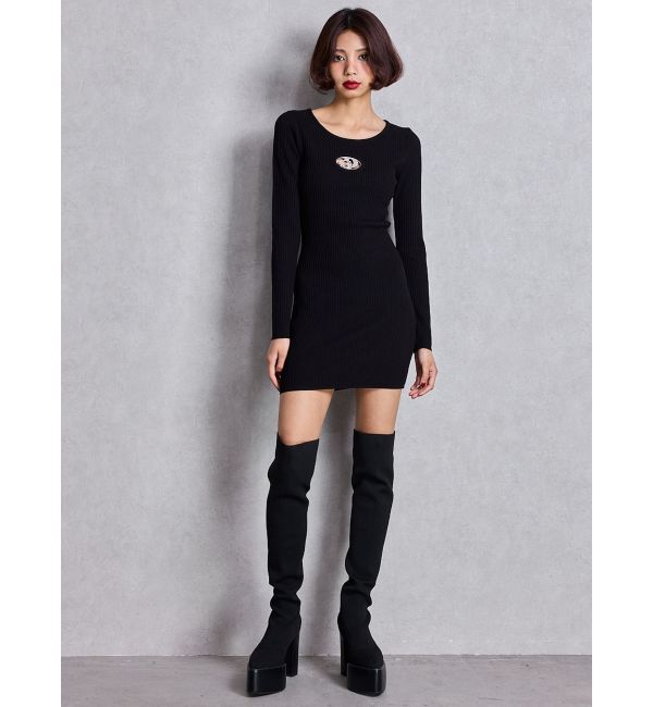 GYDA「GD bijou MOLDニットワンピース」|ワンピース|