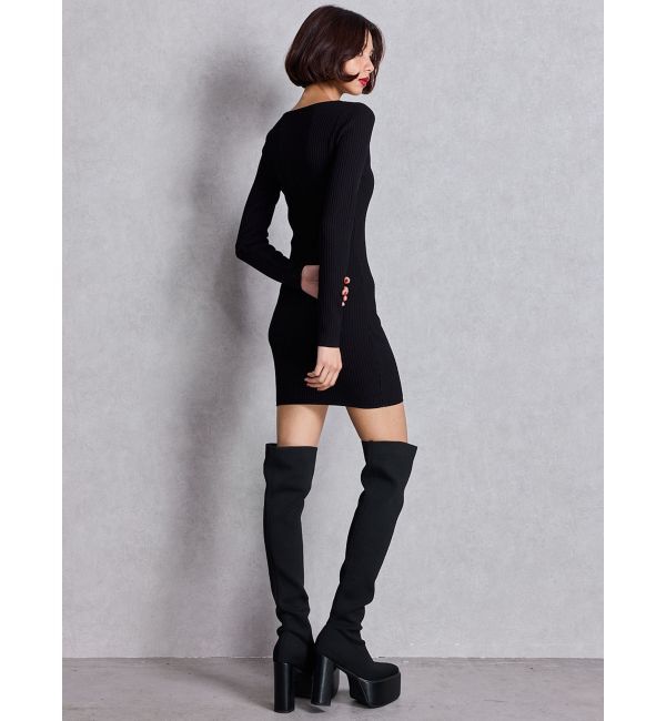 GYDA「GD bijou MOLDニットワンピース」|ワンピース|