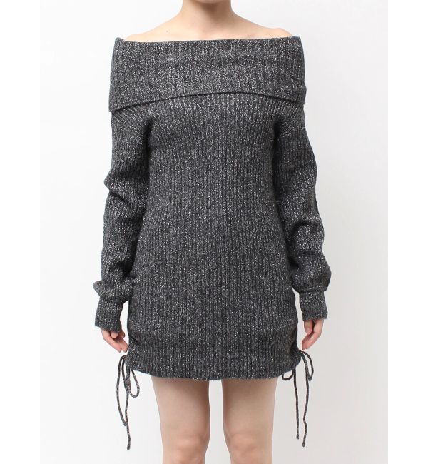 GYDA「2WAYオフショルラメニットチュニック」|チュニック|